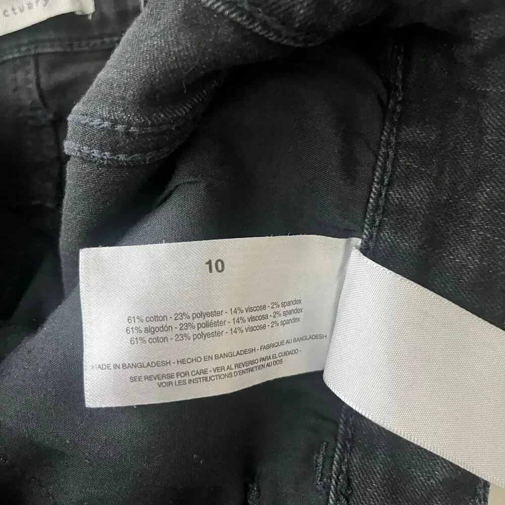 Anthropologie Social Standard by Sanctuary Slim Straight Black Gray Jeans 10 30